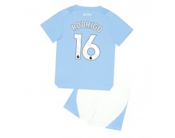 Manchester City Rodri Hernandez #16 Domaci Dres za Dječji 2023-24 Kratak Rukavima (+ kratke hlače)